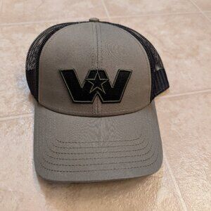 Black Logo Western Star Grey Trucker Hat